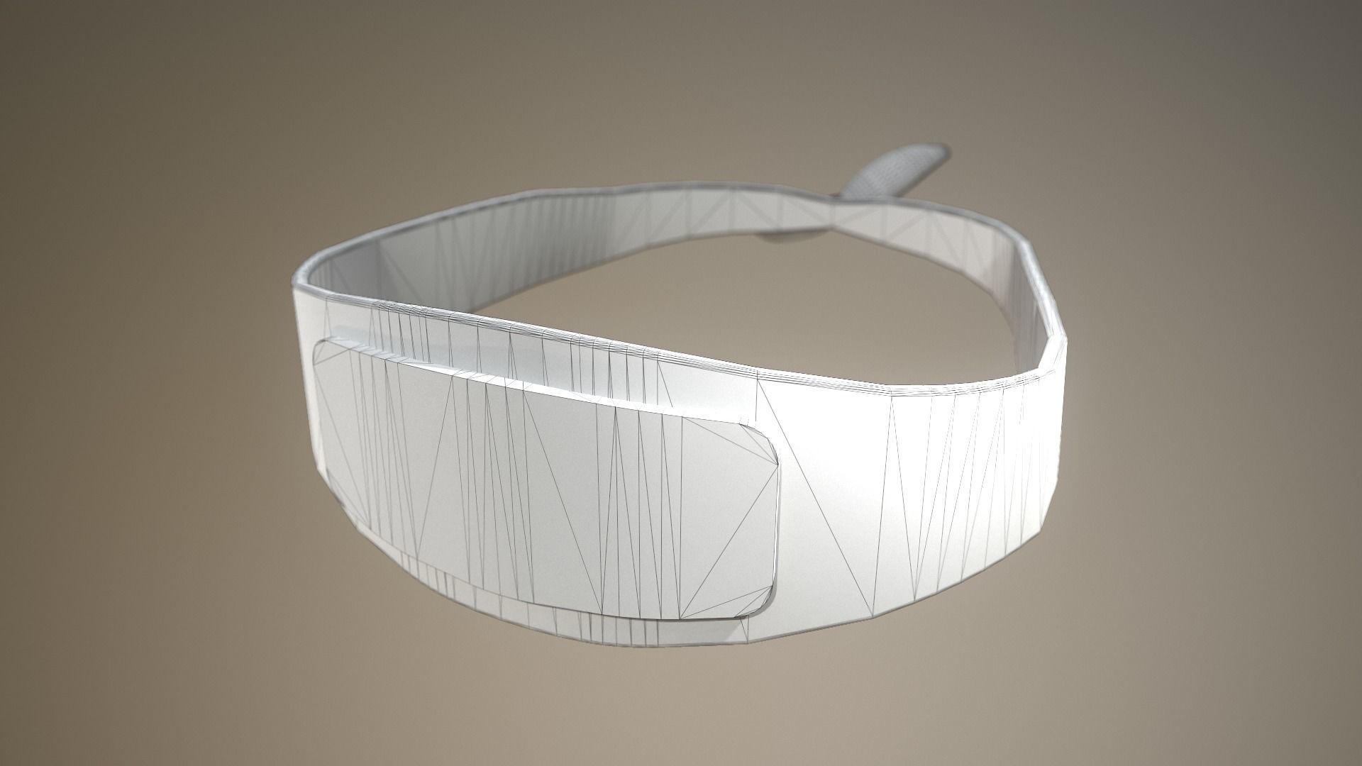 Naruto anime headband Low-poly 3D model_1