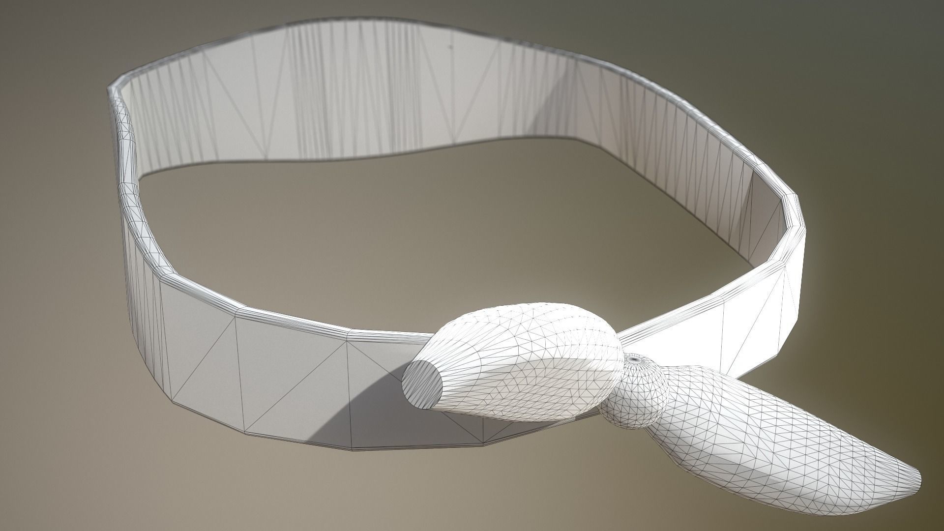 Naruto anime headband Low-poly 3D model_5