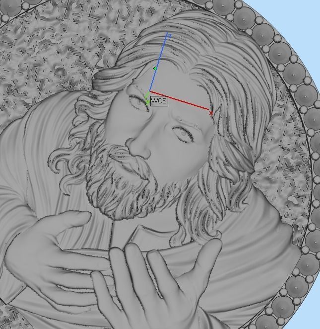 Jesus head pendant 3D print model_28