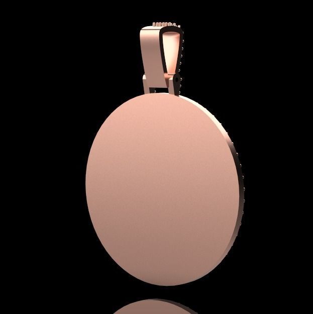 Jesus head pendant 3D print model_12