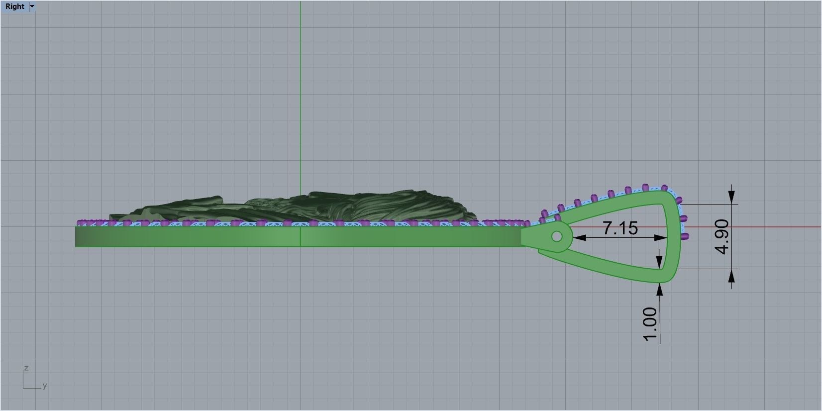 Jesus head pendant 3D print model_3