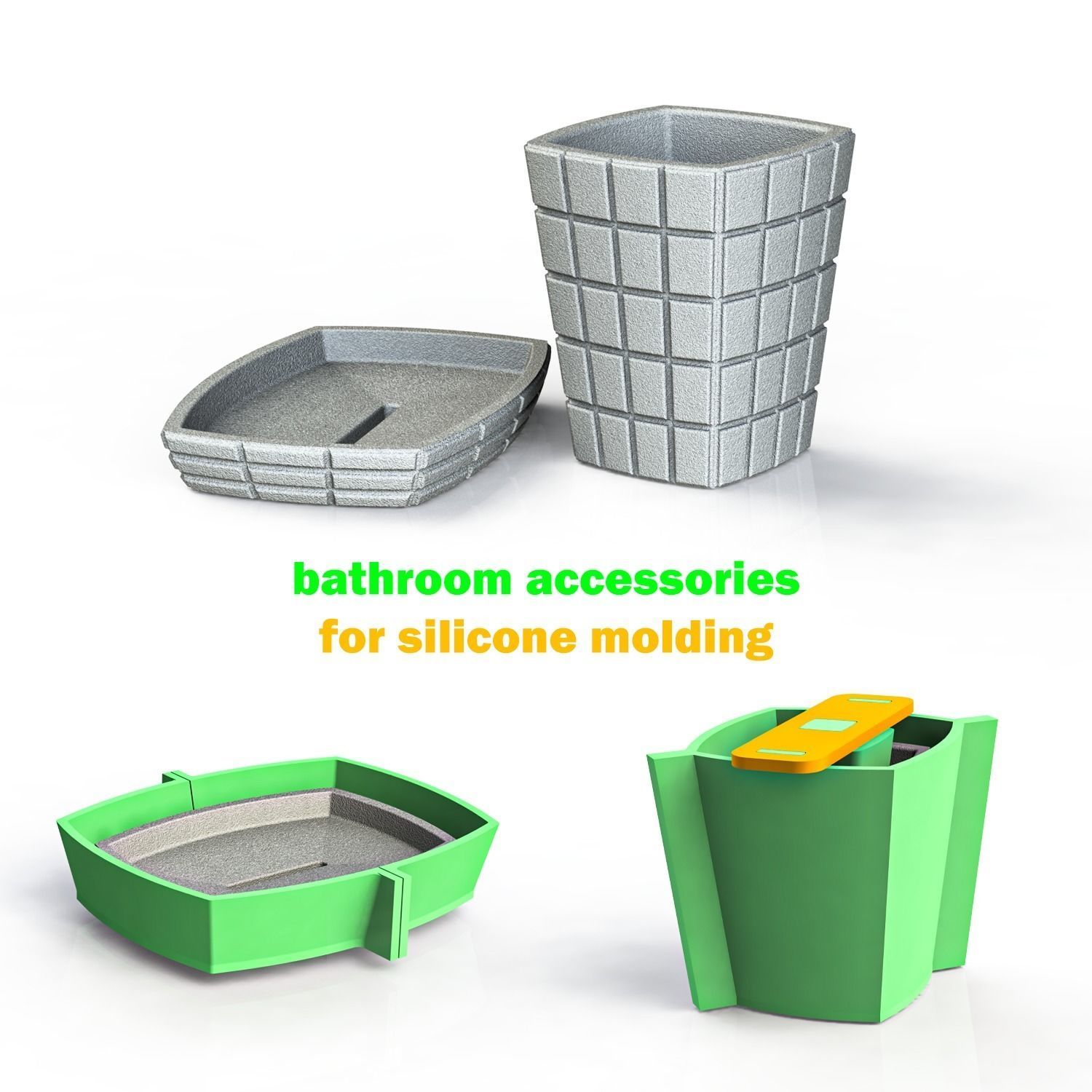 bathroom accessories for silicone mold 1-2 3D print model_3