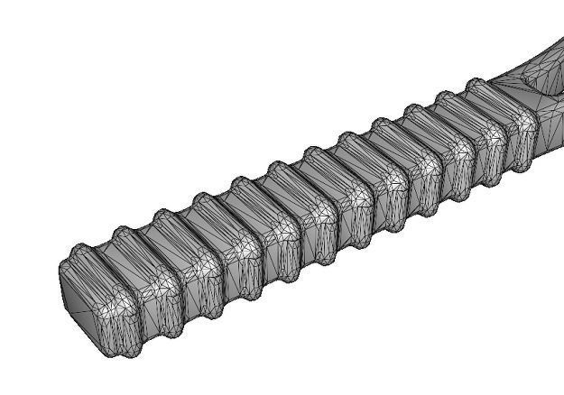 Classic Tennis Racket Low-poly 3D model_5