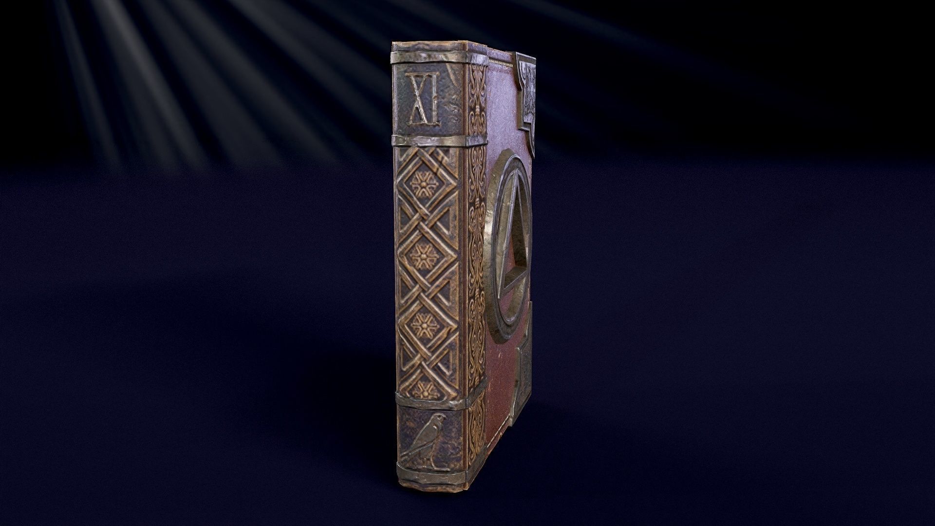 Medieval Book Low-poly 3D model_5