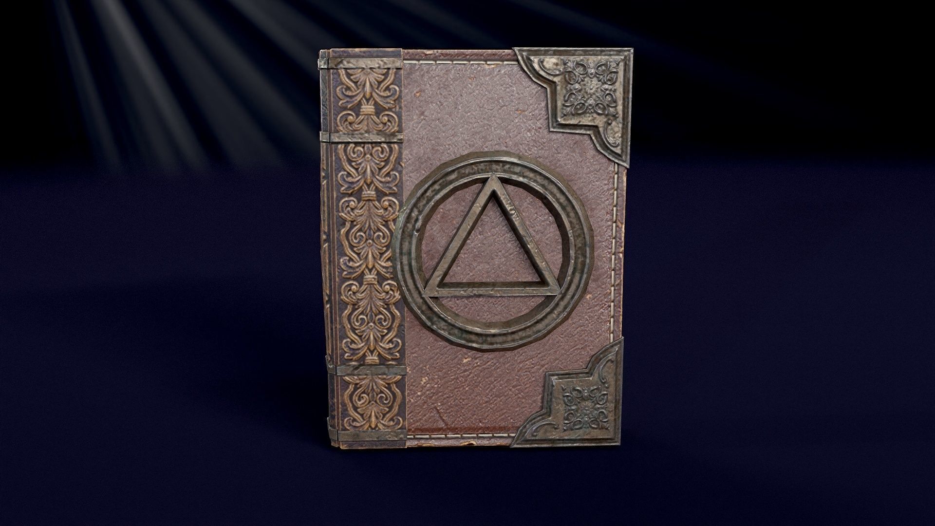 Medieval Book Low-poly 3D model_2