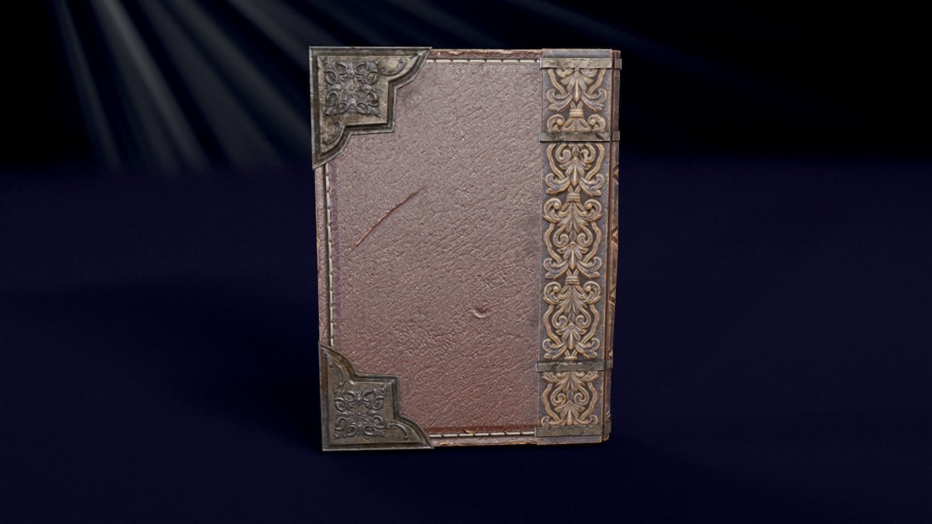 Medieval Book Low-poly 3D model_8