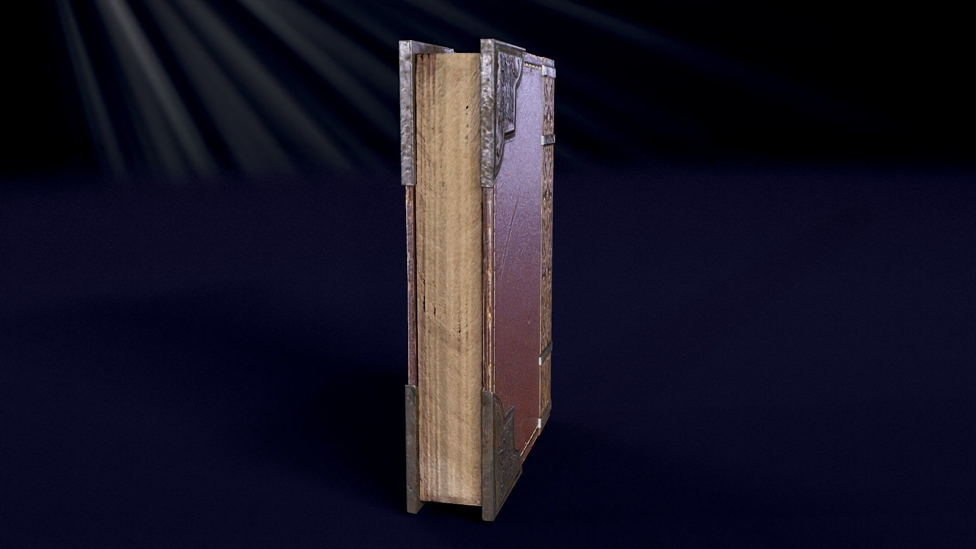 Medieval Book Low-poly 3D model_10