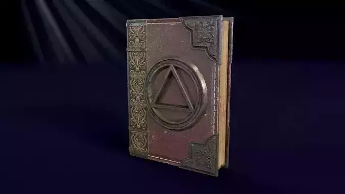 Medieval Book Low-poly 3D model