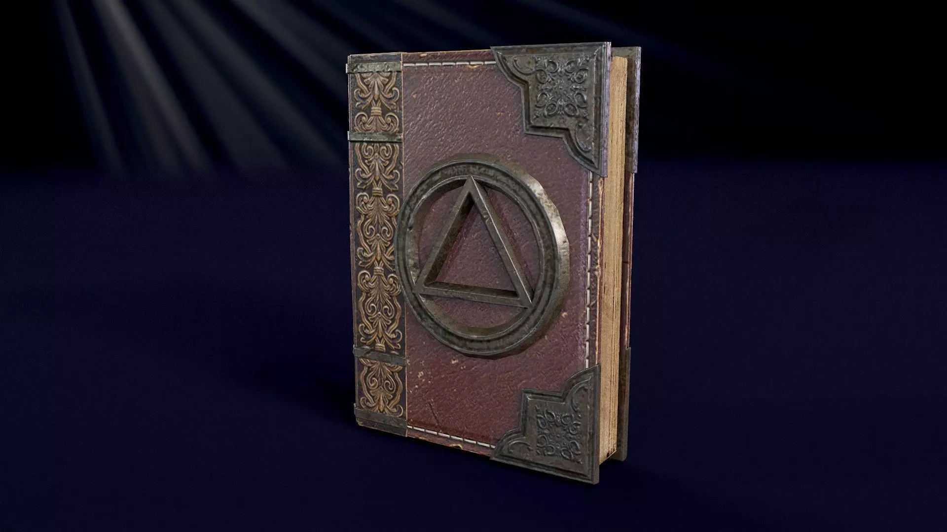 Medieval Book Low-poly 3D model_0