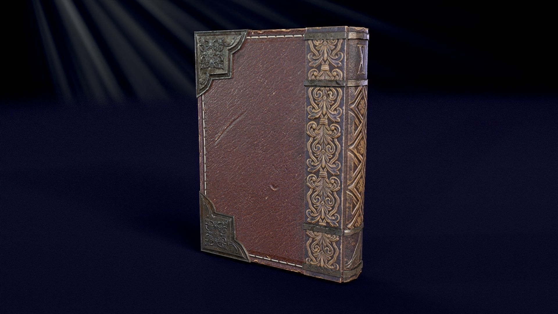 Medieval Book Low-poly 3D model_7