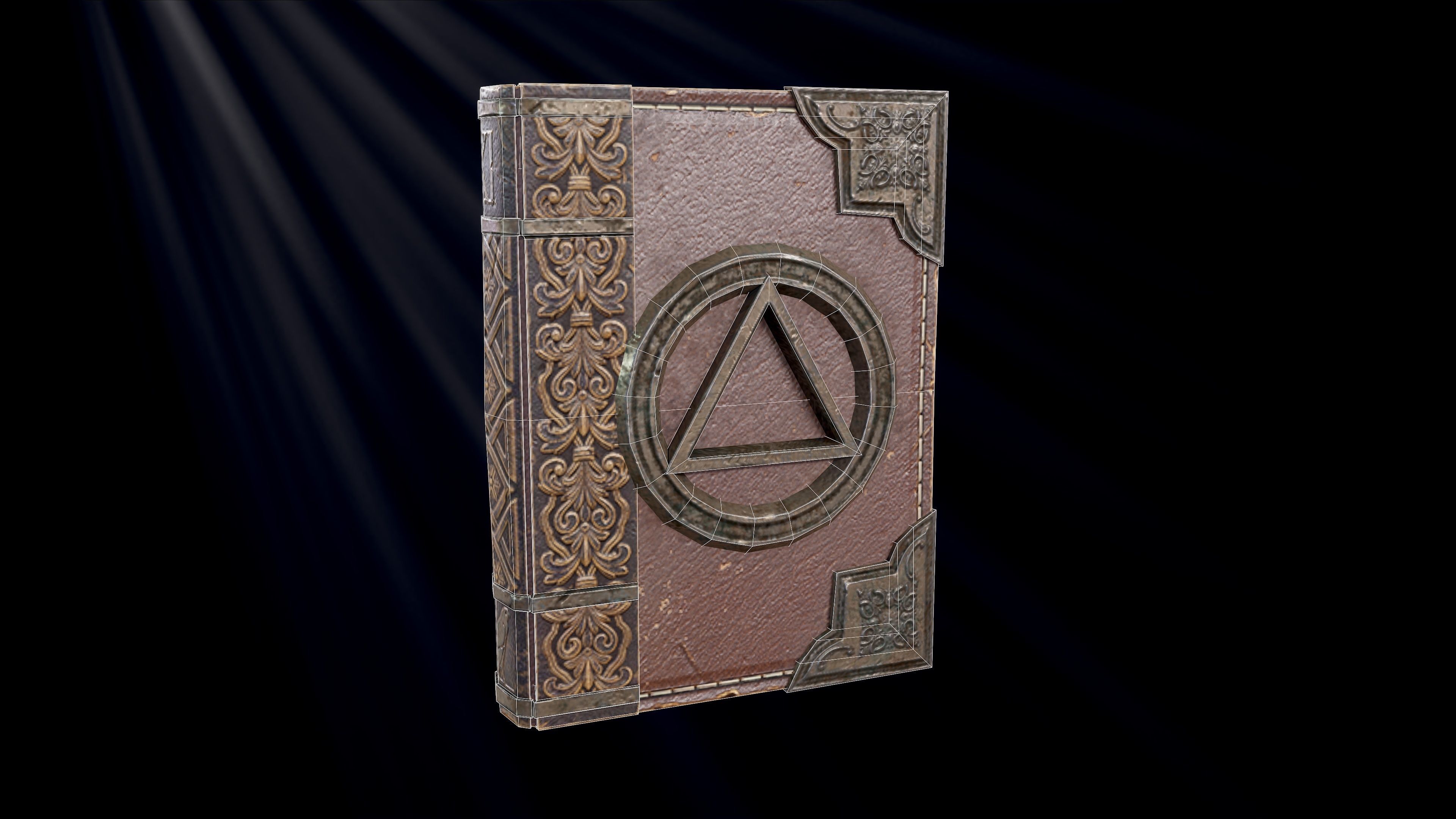 Medieval Book Low-poly 3D model_3