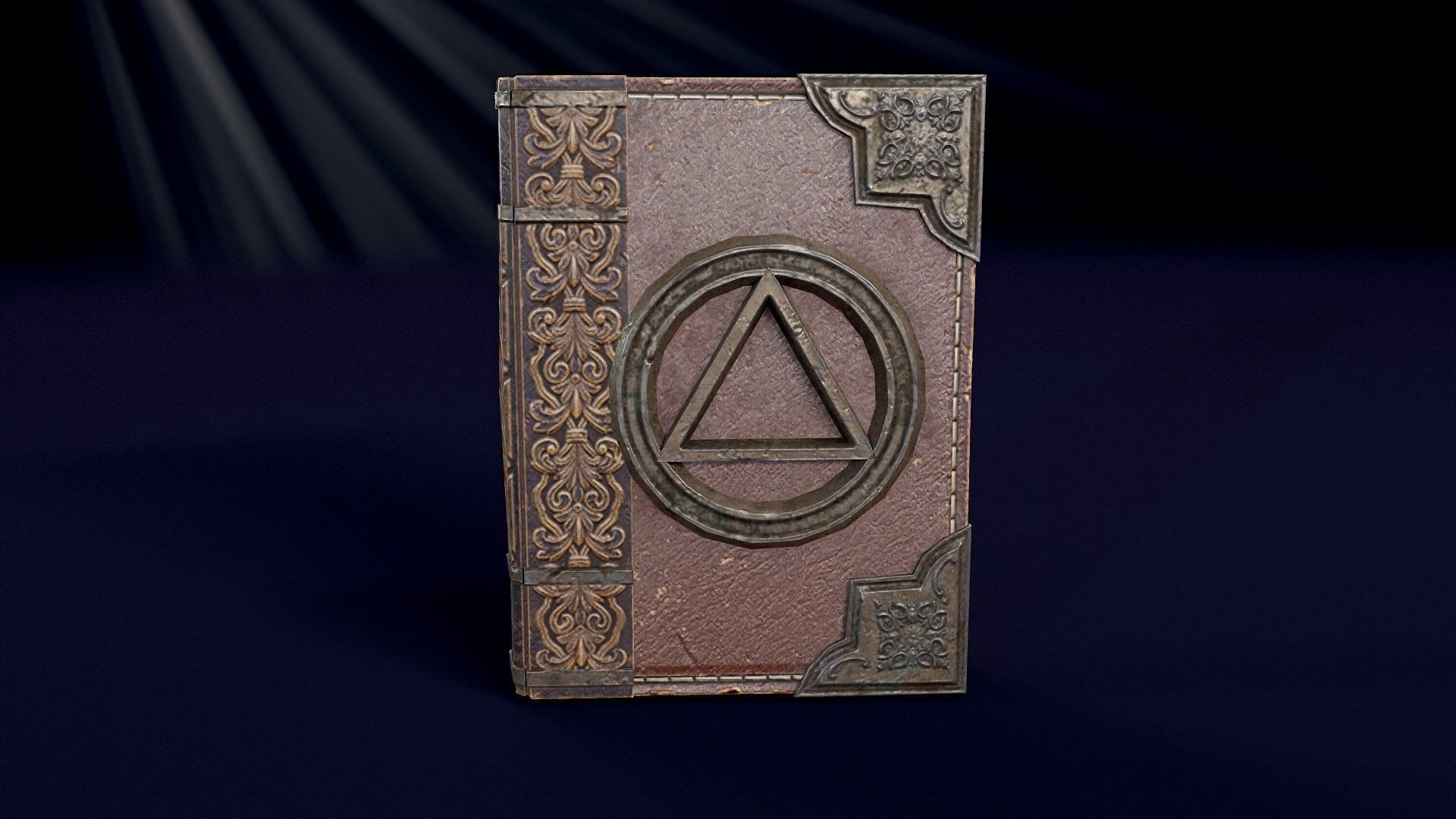 Medieval Book Low-poly 3D model_12