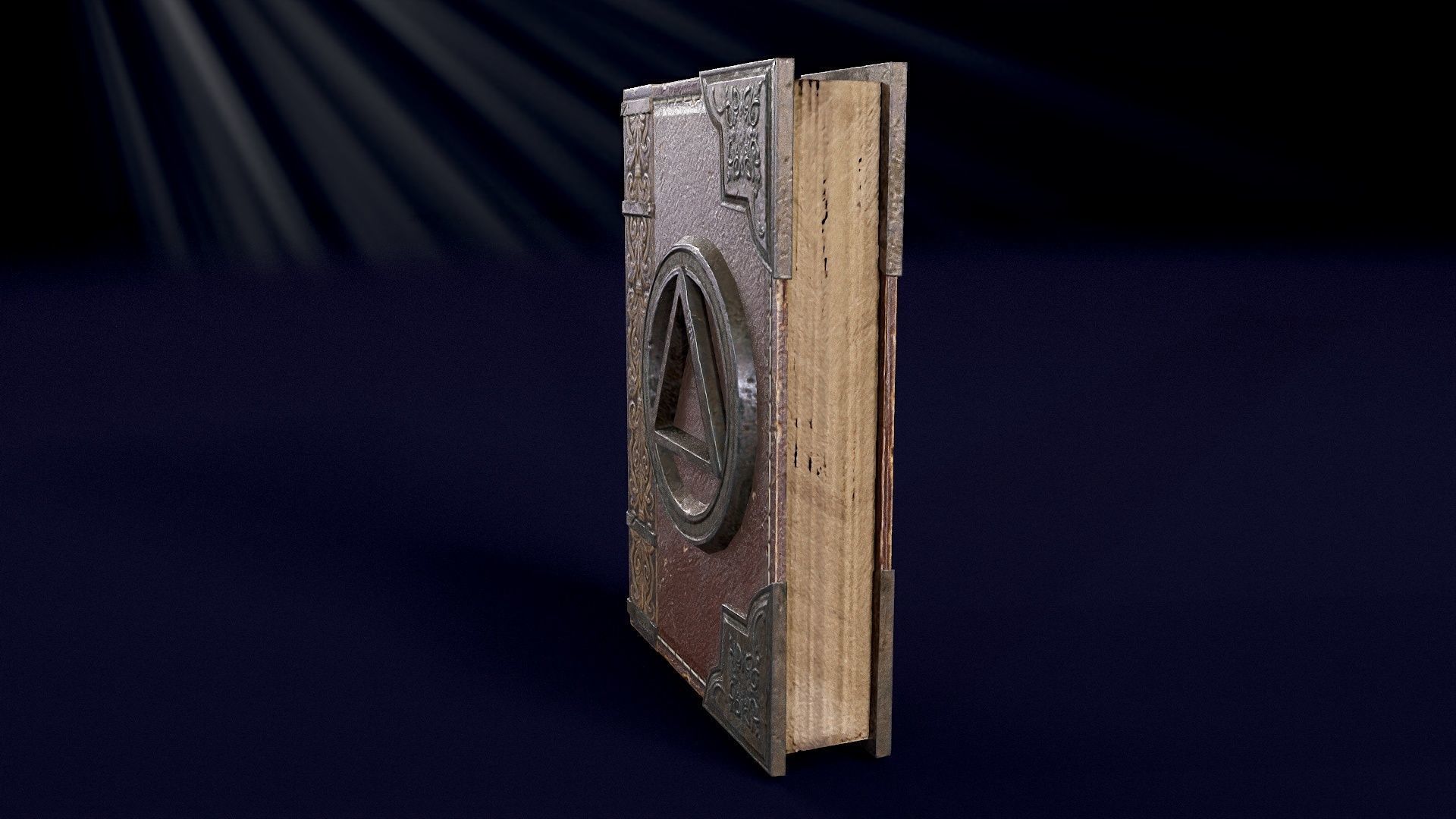 Medieval Book Low-poly 3D model_11