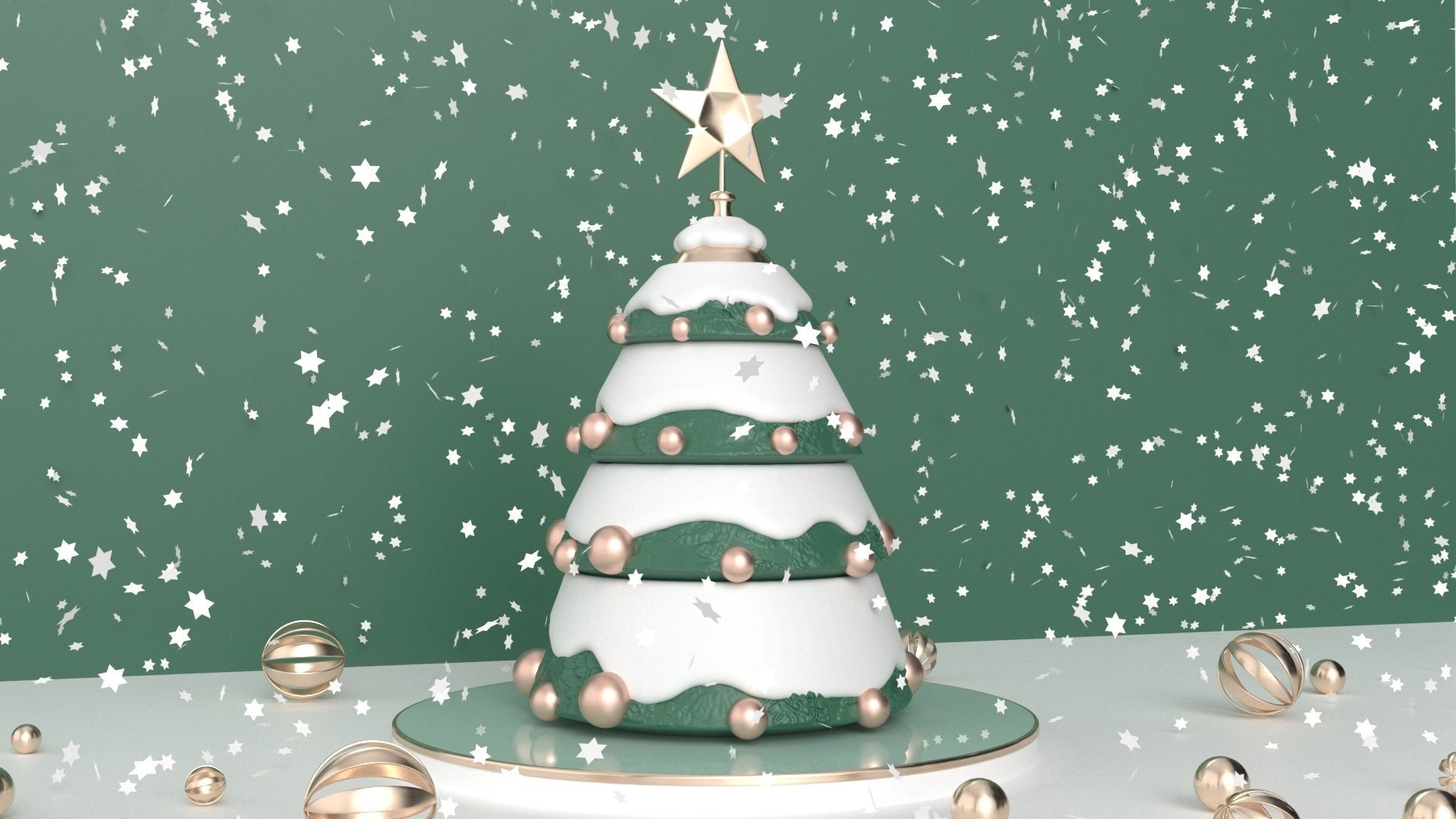 New Year 2022 3D model_2