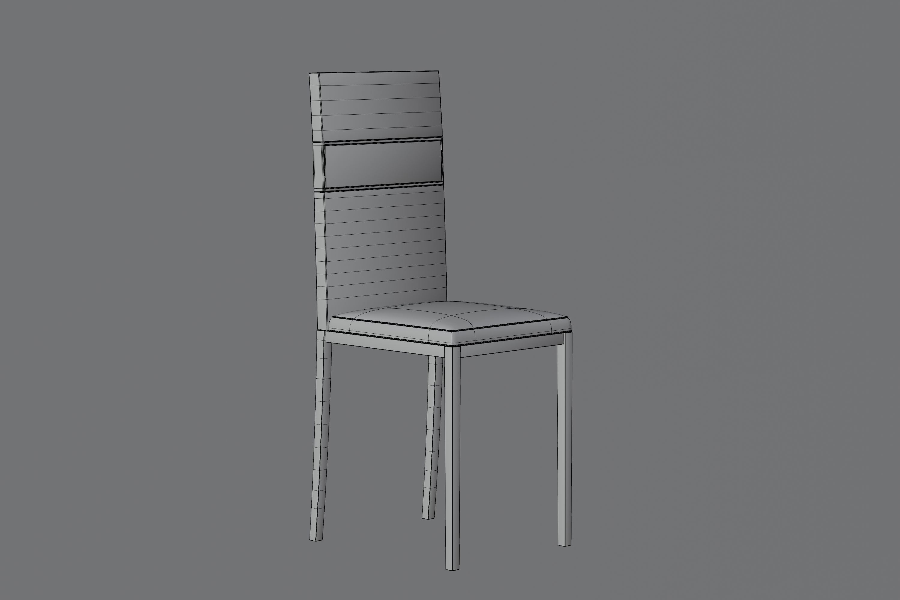 Chair dining with legs 3D model_1