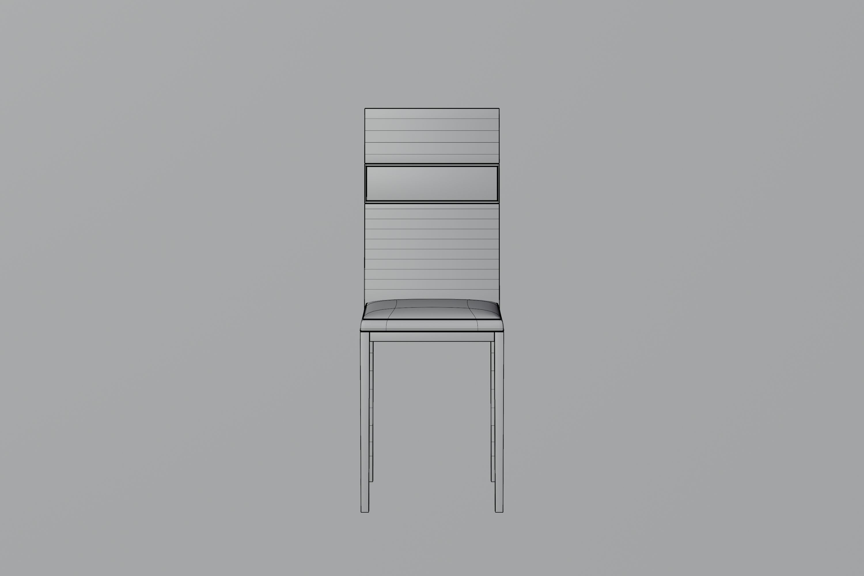 Chair dining with legs 3D model_3