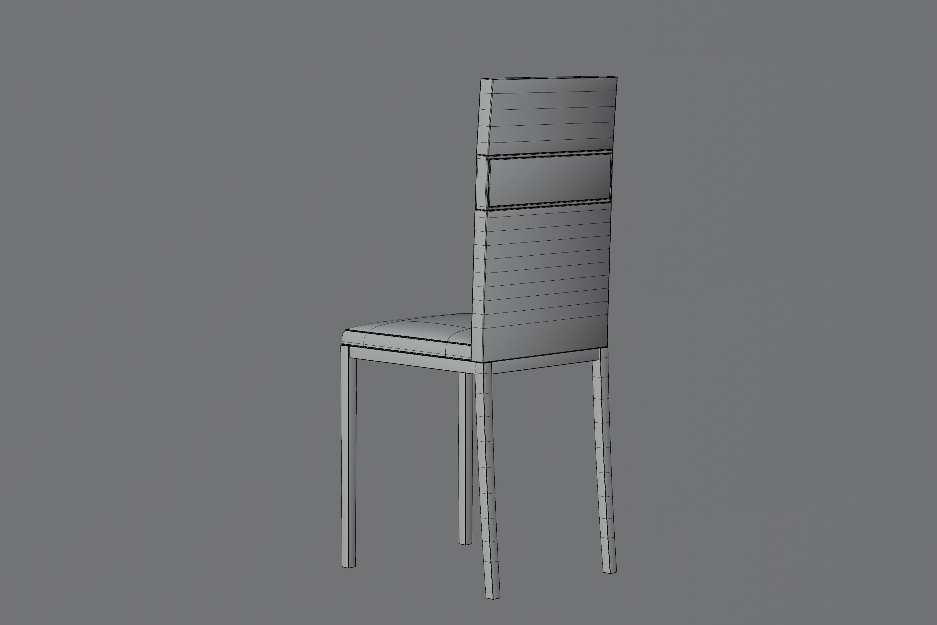 Chair dining with legs 3D model_5