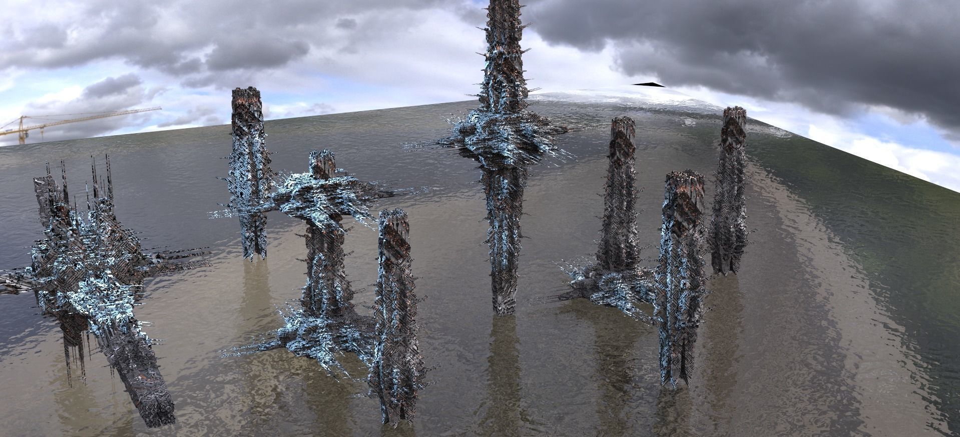 Space Station Set Kit bash 1 3D model_2