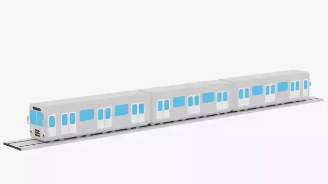 Cartoon Metro Subway Train 3D model Cartoon Metro Subway Train 3D model