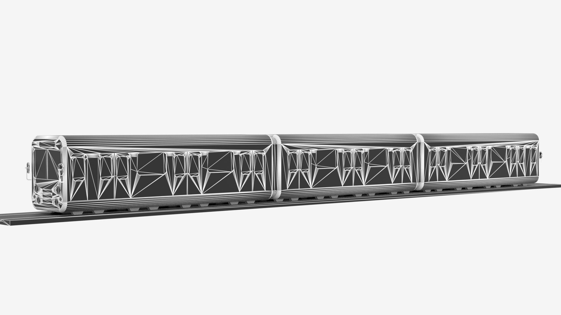 Cartoon Metro Subway Train 3D model_8