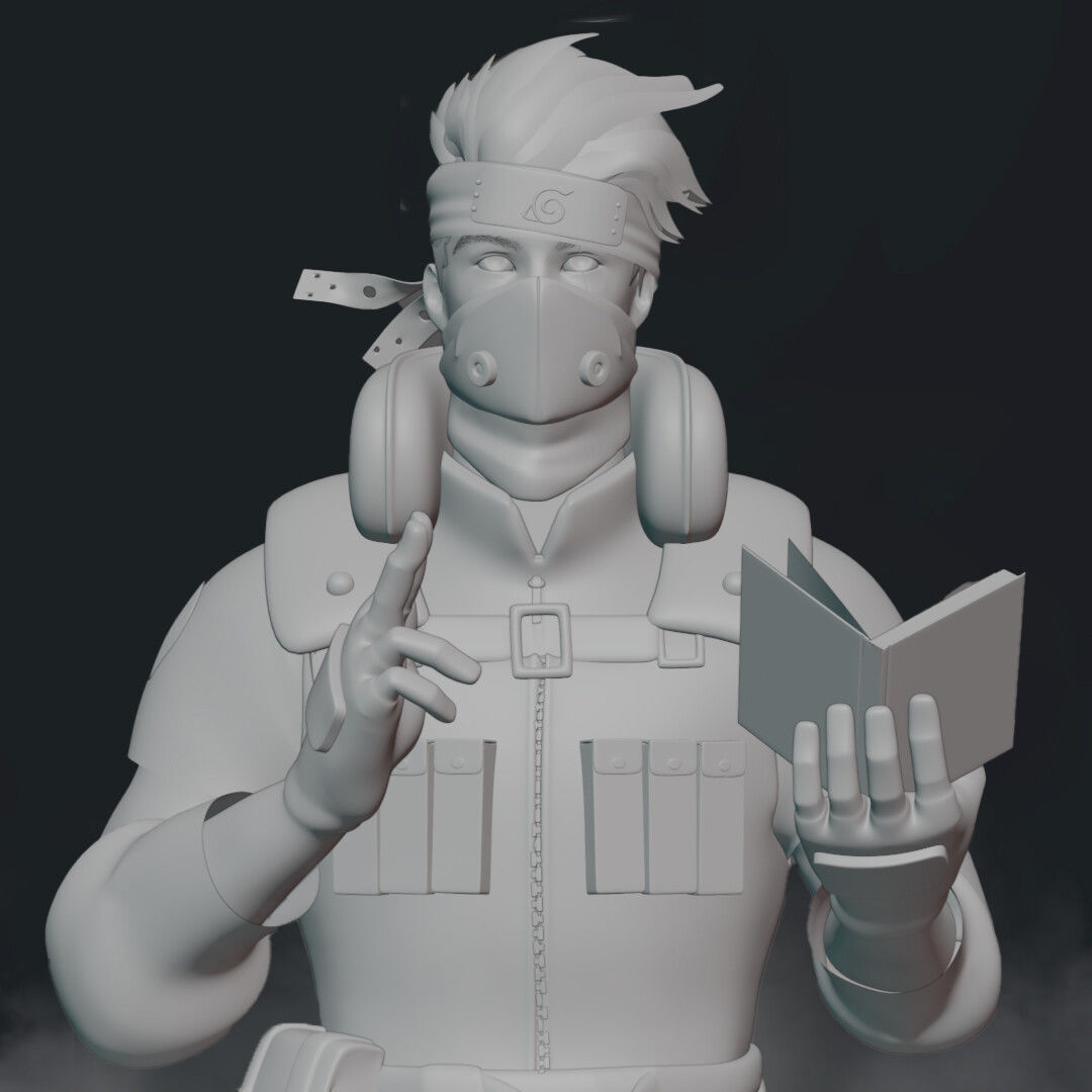 naruro-hatake kakashi  Low-poly 3D model_2