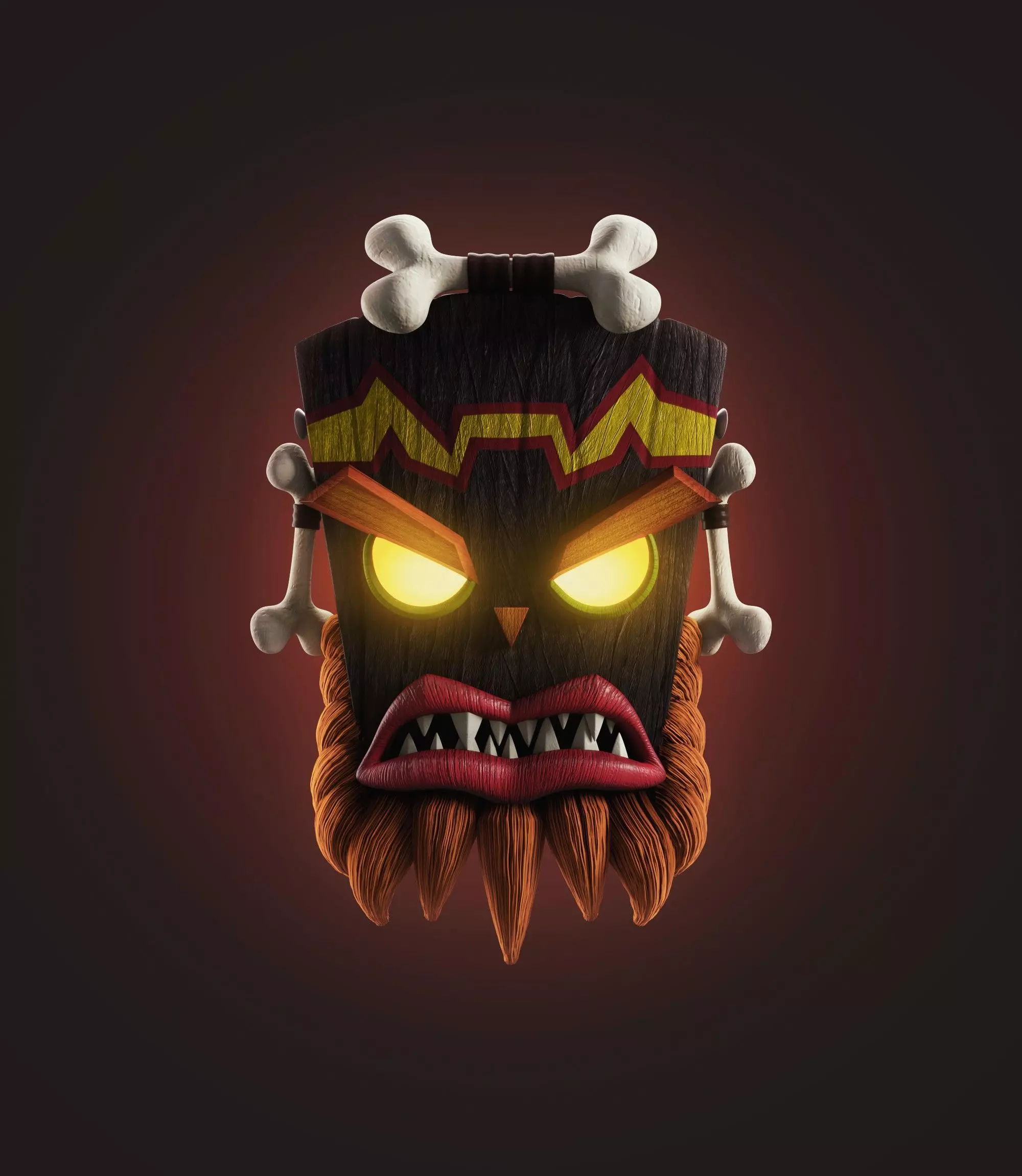 Character Uka Uka 3D model_0