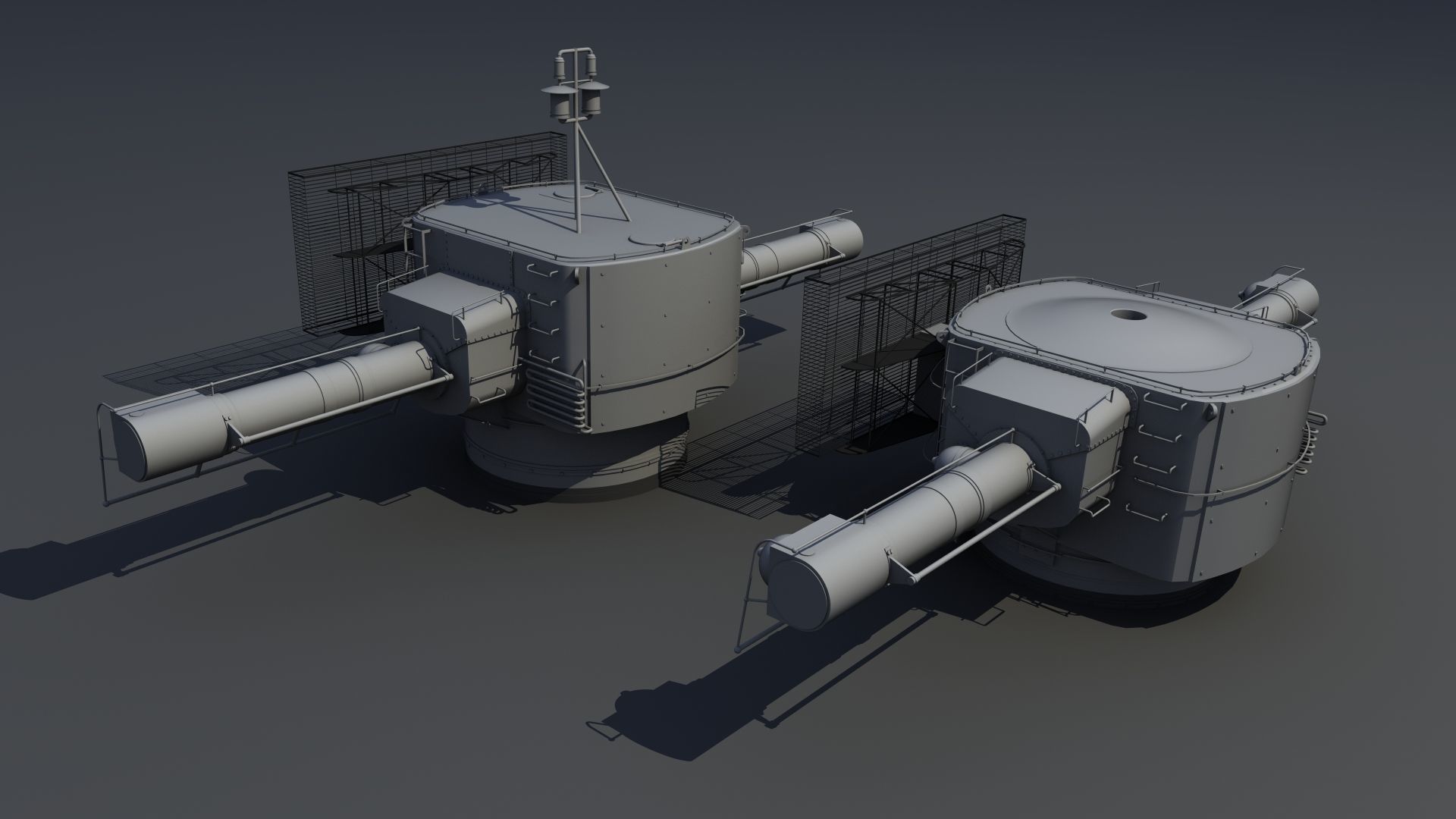 Bismarck 10m Main Rangefinders pack Free 3D model_2