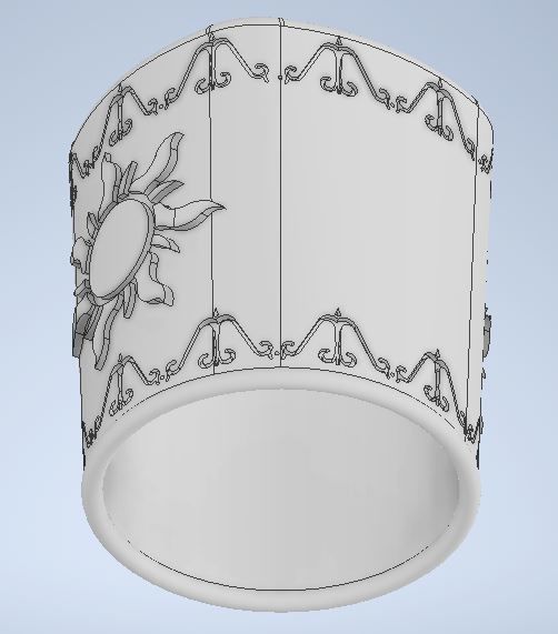 Lantern from tangled 3D print model_3