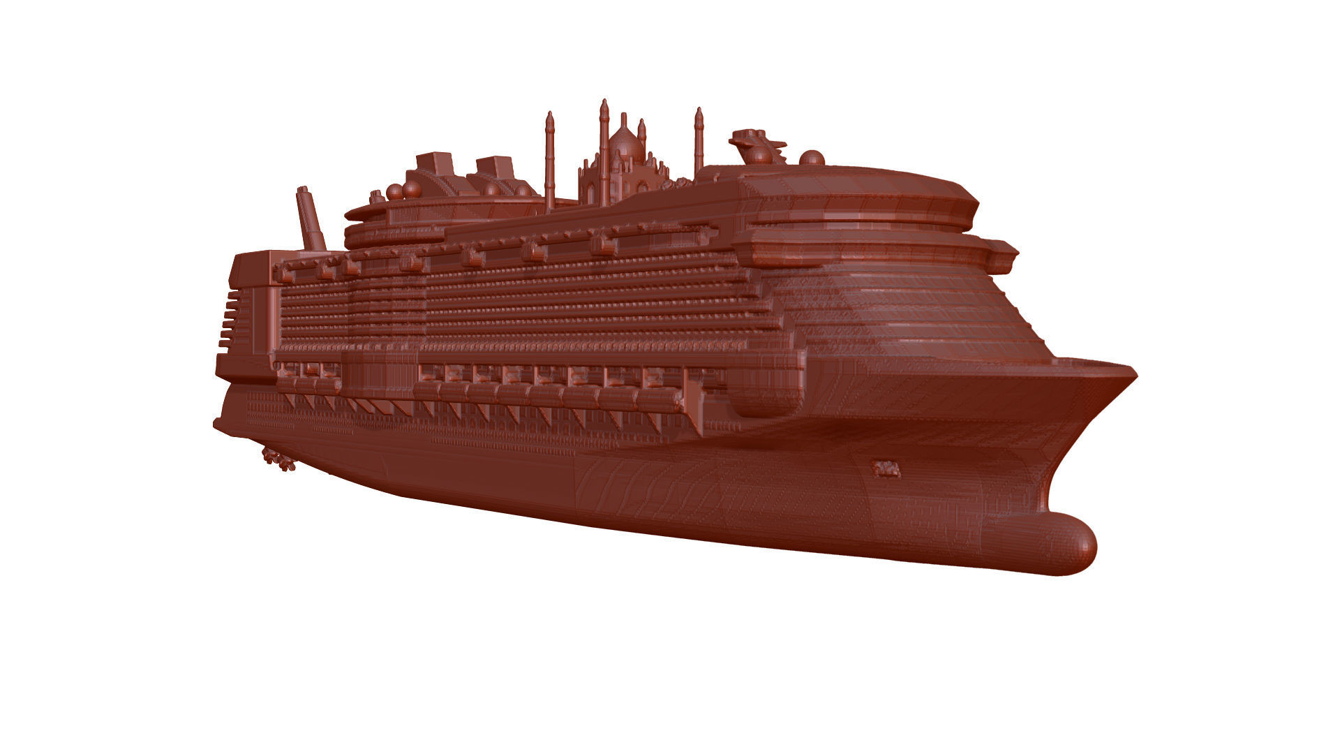 Battleship plastic cruise ship 3D print model_4