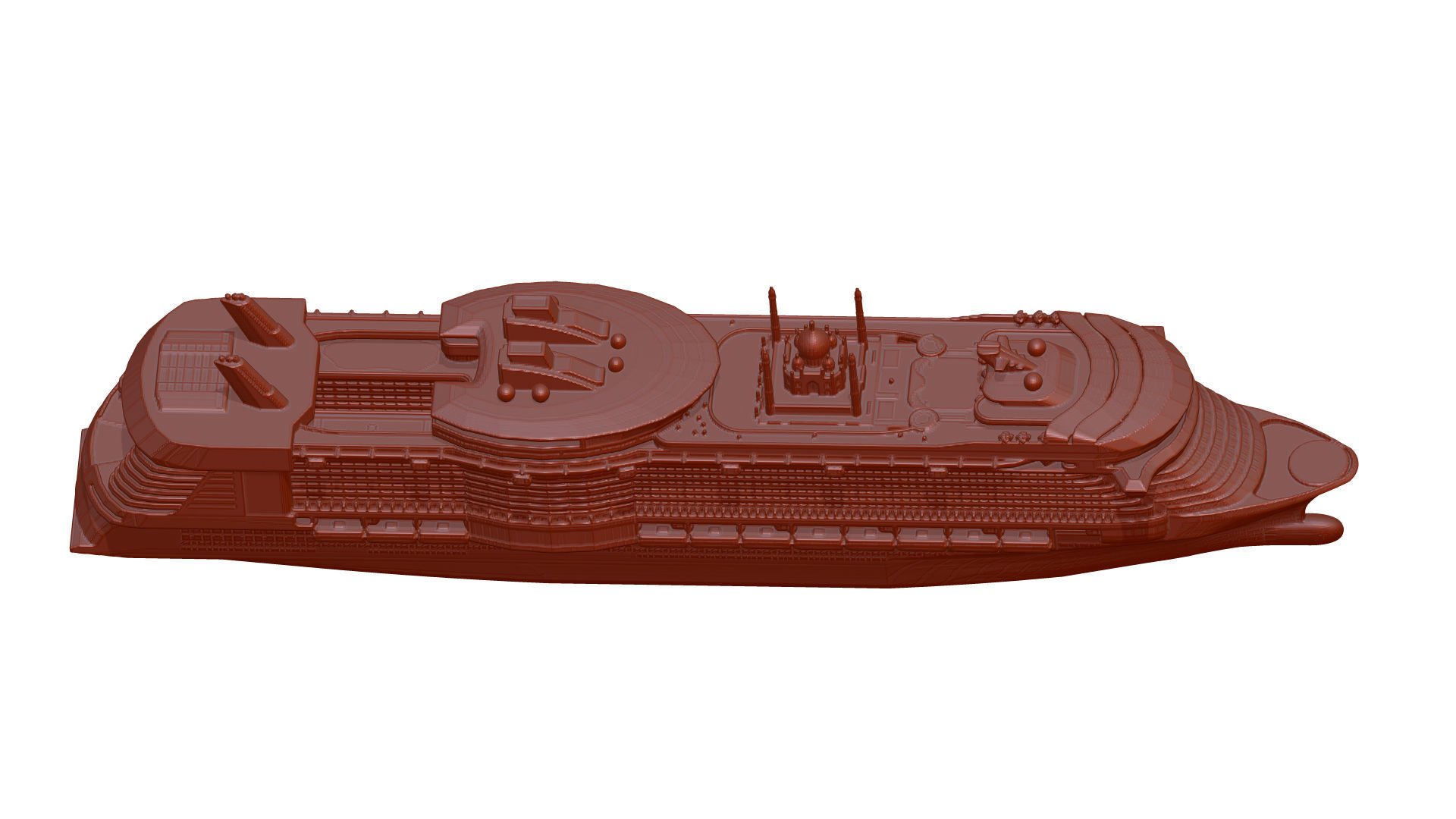 Battleship plastic cruise ship 3D print model_2