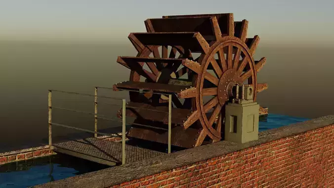 Waterwheel 3D model