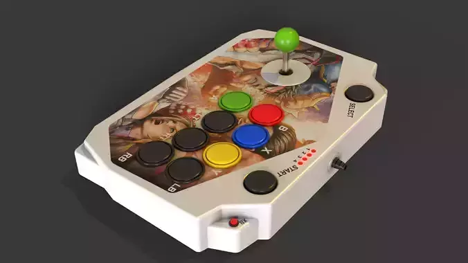 Arcade Joystick Joypad  Low-poly 3D model