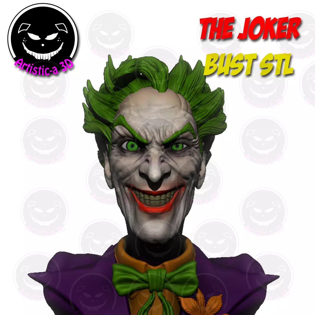 JOKER BUST READY TO PRINT 3D print model_0
