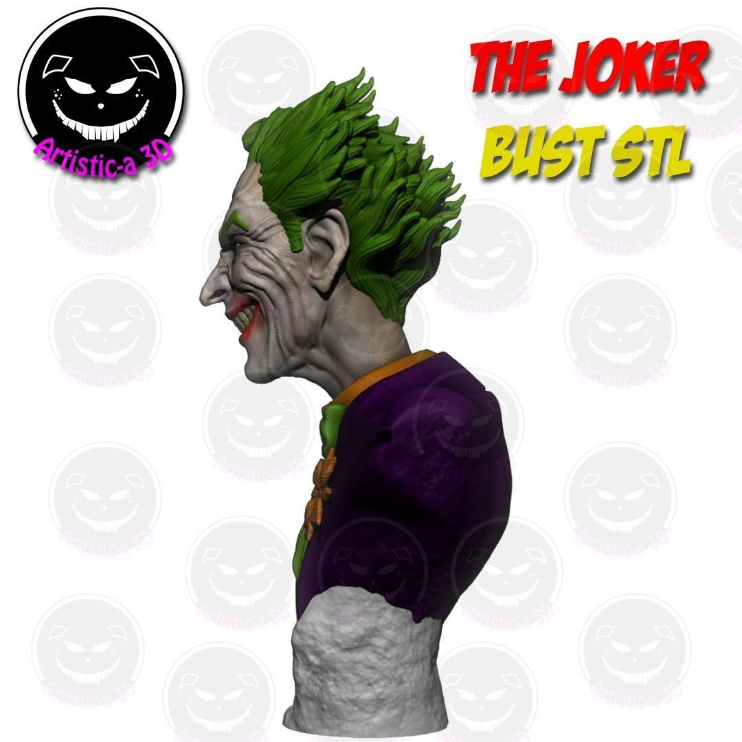 JOKER BUST READY TO PRINT 3D print model_6
