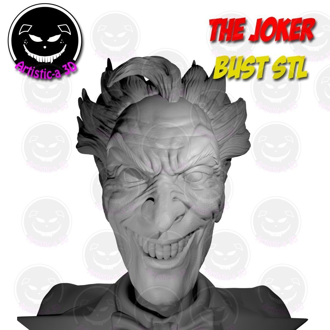 JOKER BUST READY TO PRINT 3D print model_2
