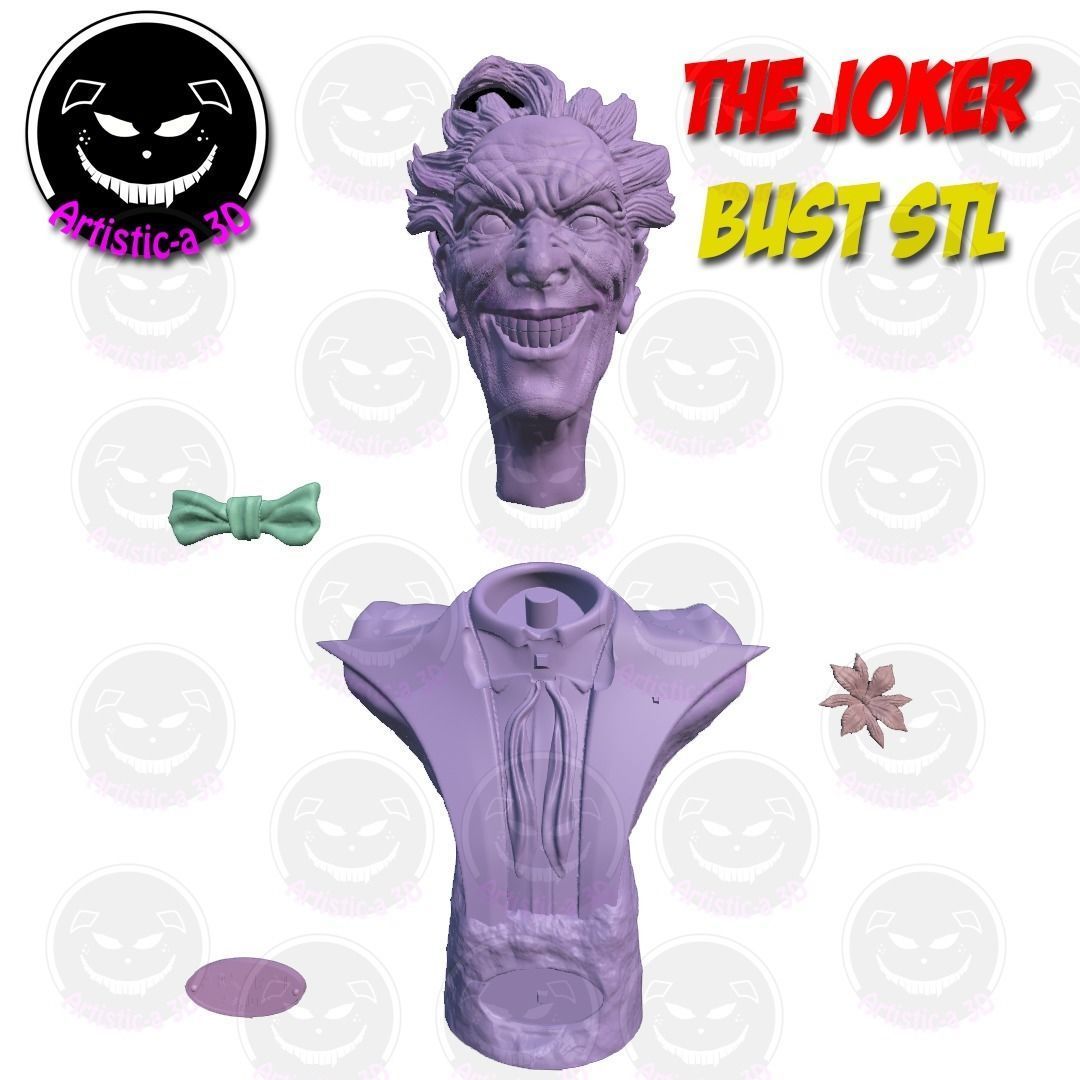 JOKER BUST READY TO PRINT 3D print model_4