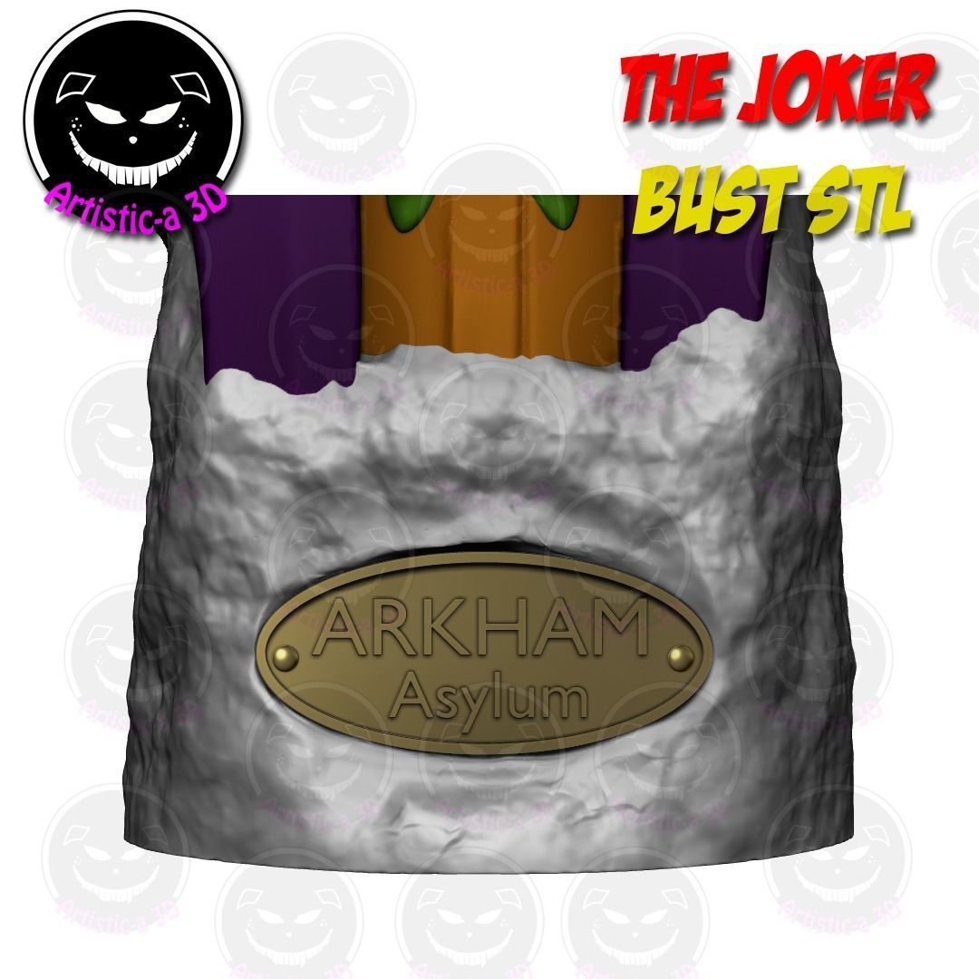 JOKER BUST READY TO PRINT 3D print model_5