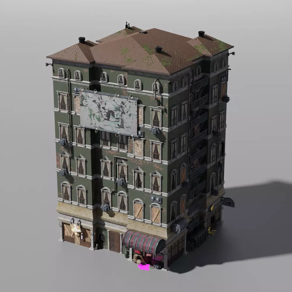 Building Type 1  3D model_0