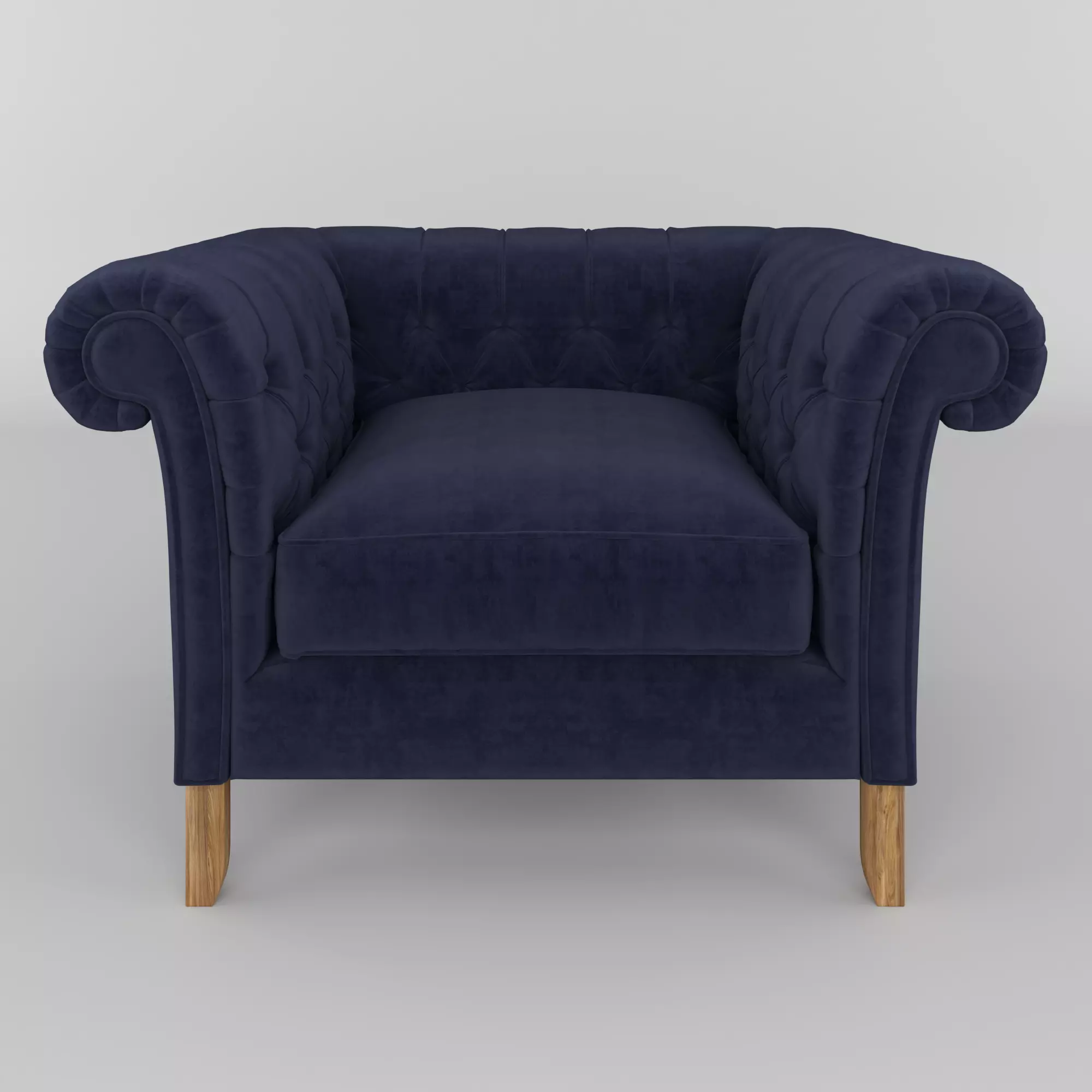 classic sofa Low-poly 3D model_0