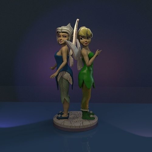 TINKER BELL AND PERIWINKLE 3D print model