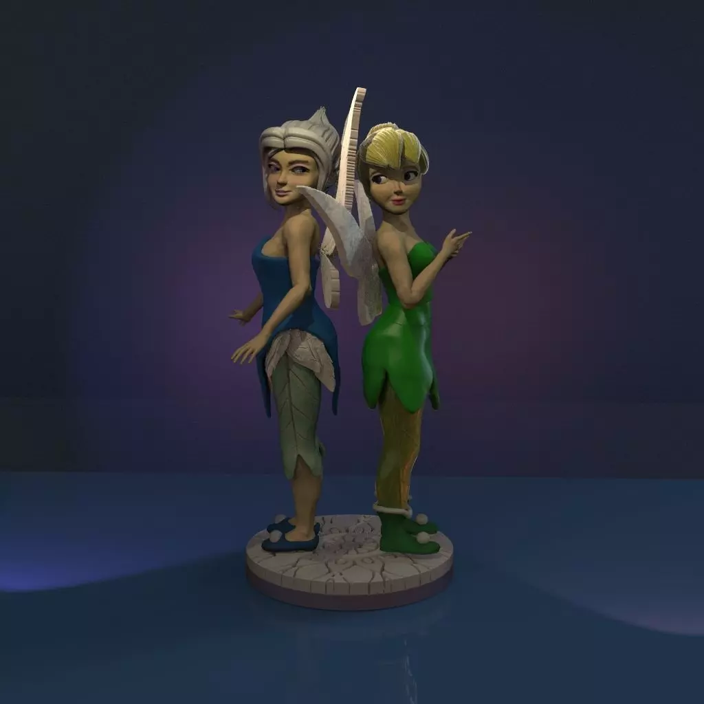 TINKER BELL AND PERIWINKLE 3D print model