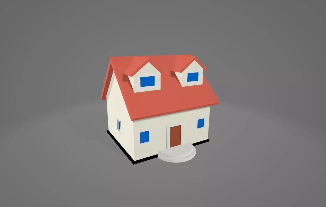 lowpoly house2 house Low-poly 3D model