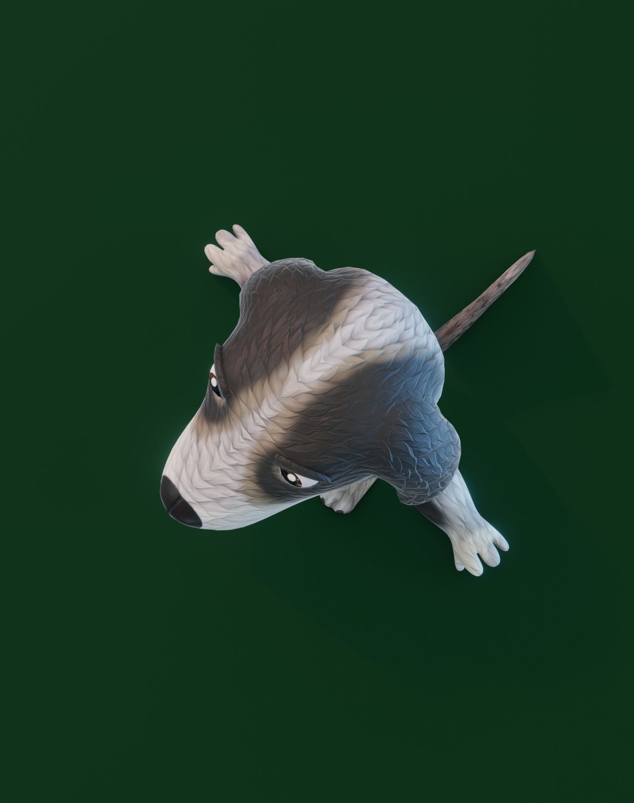 Cartoon Hound Dog Animated 3D Model Low-poly 3D model_20