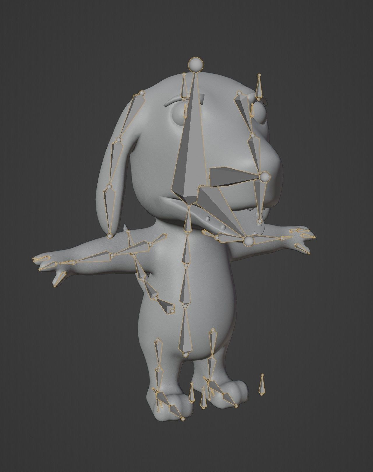 Cartoon Hound Dog Animated 3D Model Low-poly 3D model_3