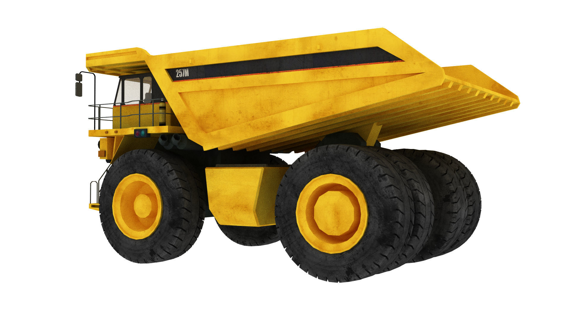 Dump truck Low-poly 3D model_5