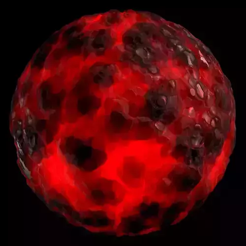 Obsidian Rock Lava Ground Terrain Red Material PBR 