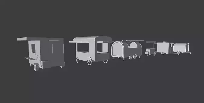 Set of trading kiosks