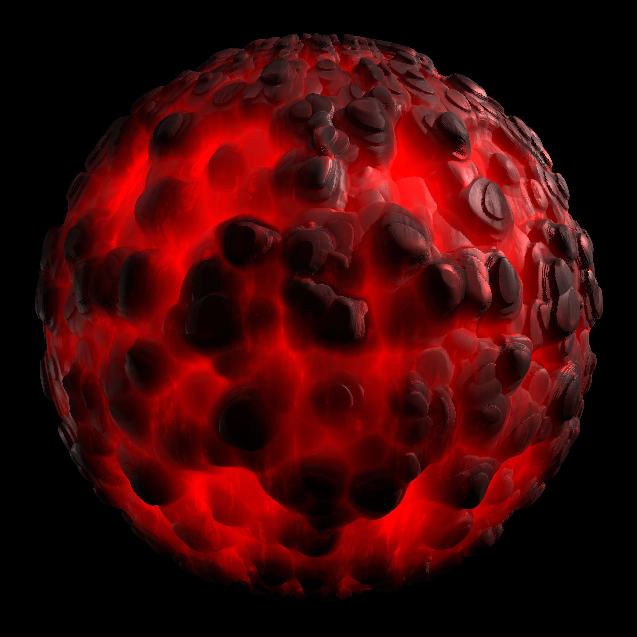 5 Obsidian Rock Lava Ground Terrain Red Material PBR Texture_6