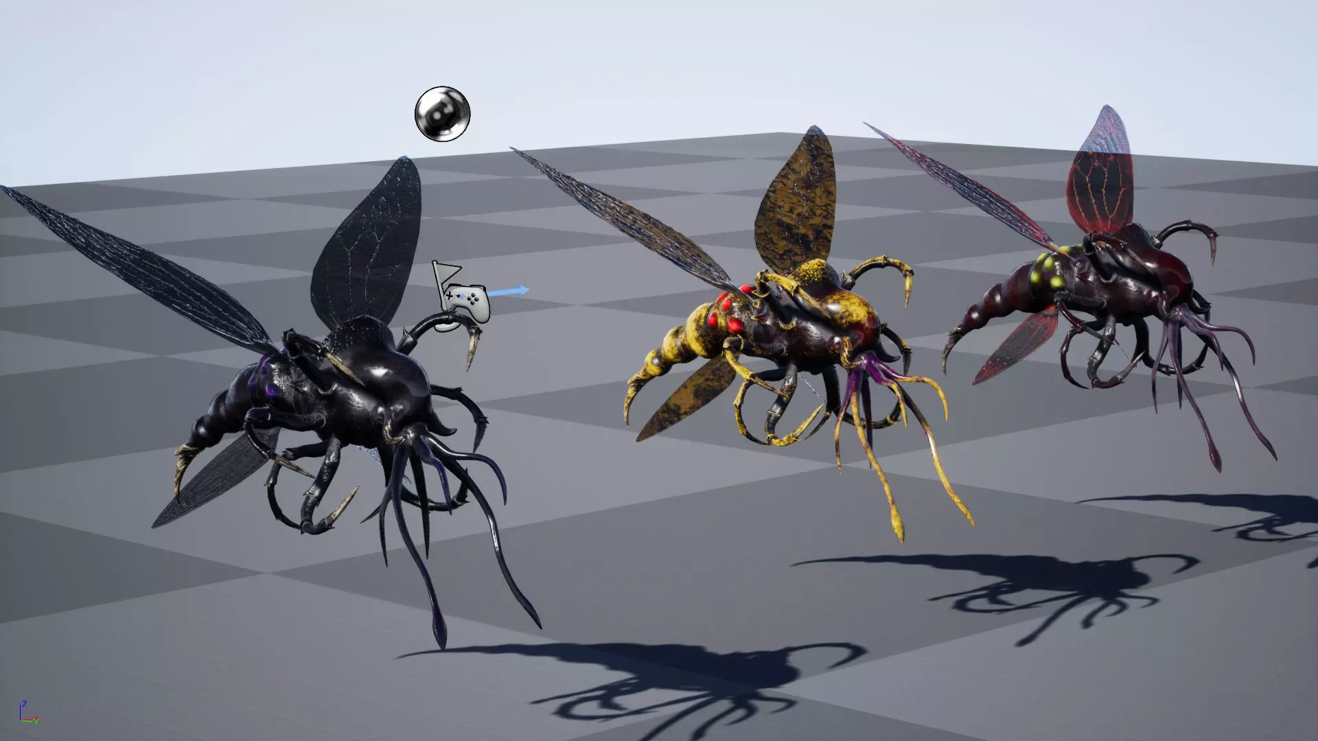 Flying insect remastered Low-poly 3D model_0