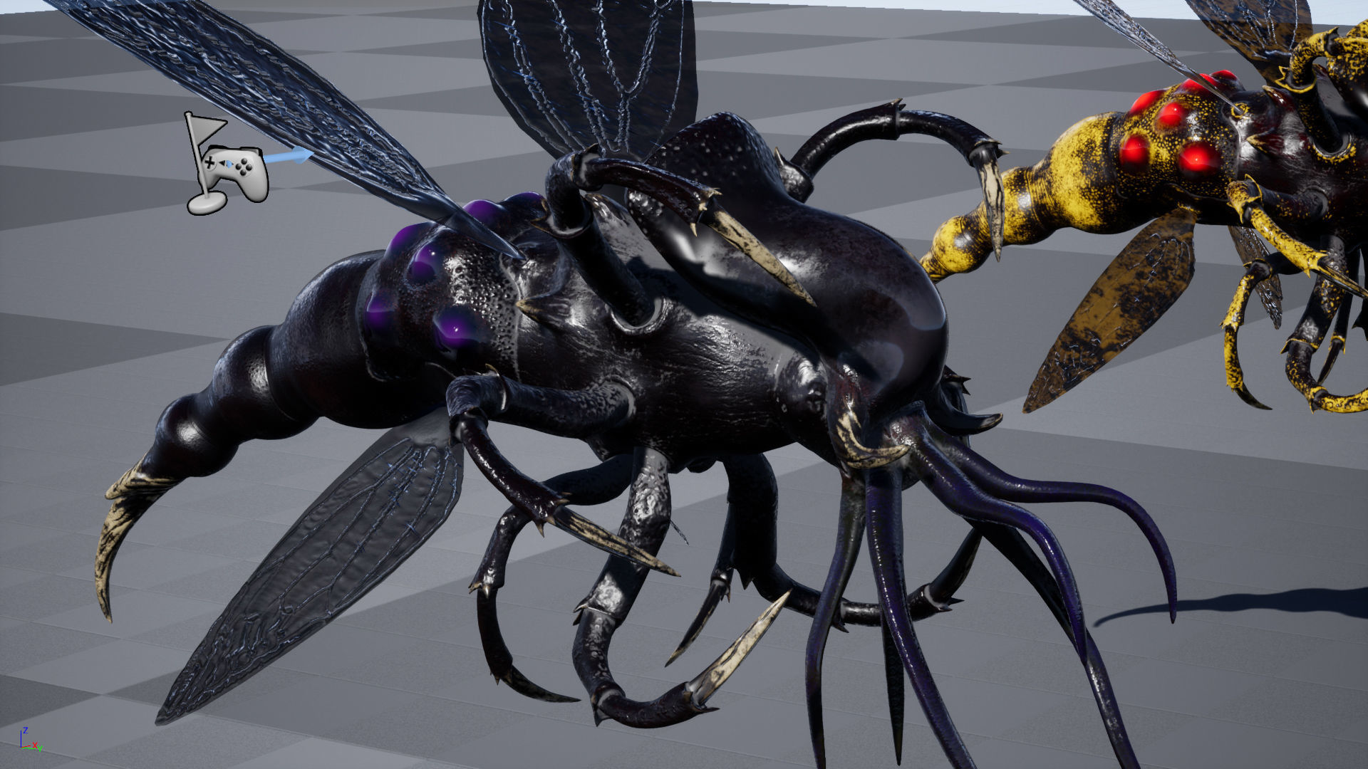 Flying insect remastered Low-poly 3D model_4